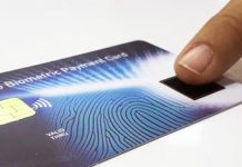 Presentan tarjeta de crédito contactless con sensor de huellas sensor de hue;llas
